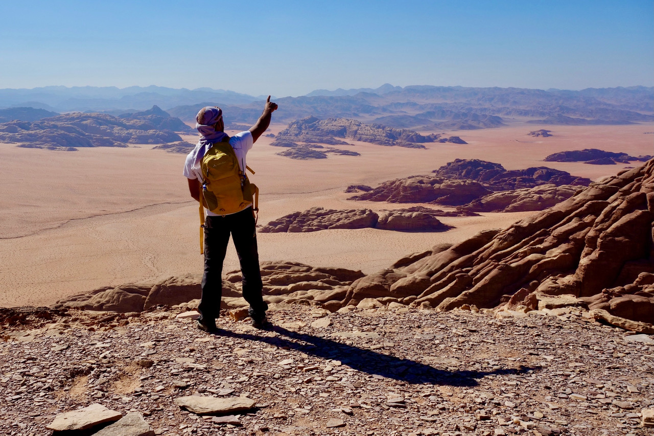 Wadi Rum desert hiking experience